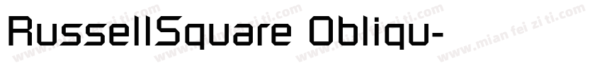 RussellSquare Obliqu字体转换